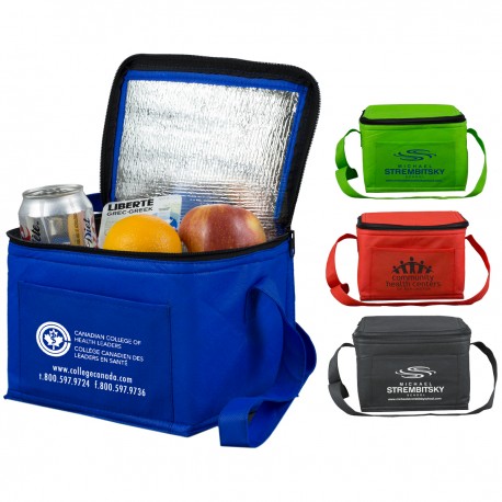 8" W x 6" D x 6" H - “Cool-It” Non-Woven Insulated Cooler Bag