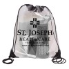 13" W x 16" H - “Everest” Tall Clear Drawstring Cinch Pack Backpack