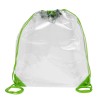 13" W x 16" H - “Everest” Tall Clear Drawstring Cinch Pack Backpack