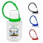 “SanPal Connect” 1.0 oz Compact Hand Sanitizer Antibacterial Gel in Flip-Top Squeeze Bottle with Colorful Silicone Leash