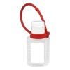 “SanPal Connect” 1.0 oz Compact Hand Sanitizer Antibacterial Gel in Flip-Top Squeeze Bottle with Colorful Silicone Leash