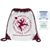 12” W x 12” “Harris” Clear Vinyl Stadium Compliant Drawstring Cinch Bag Backpack