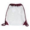 12” W x 12” “Harris” Clear Vinyl Stadium Compliant Drawstring Cinch Bag Backpack